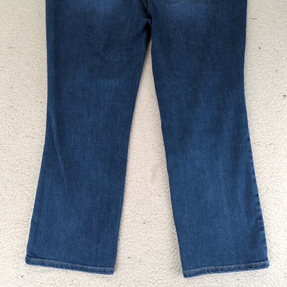 NYDJ Marilyn Straight Leg Jeans Distressed Stretch Women's Size 12 Cropped Sacha - Picture 6 of 9